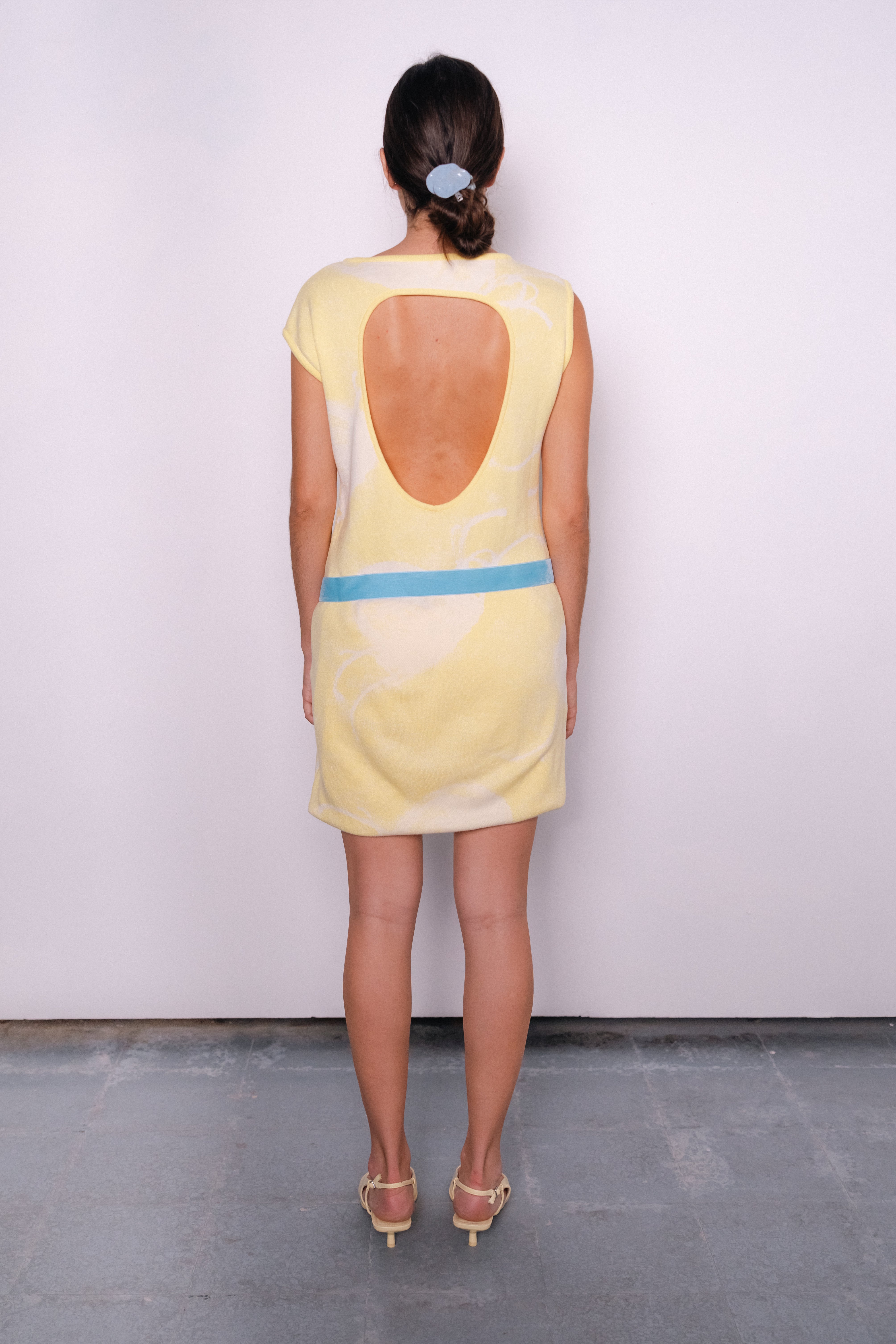 Medusa Cotton Dress in Yellow