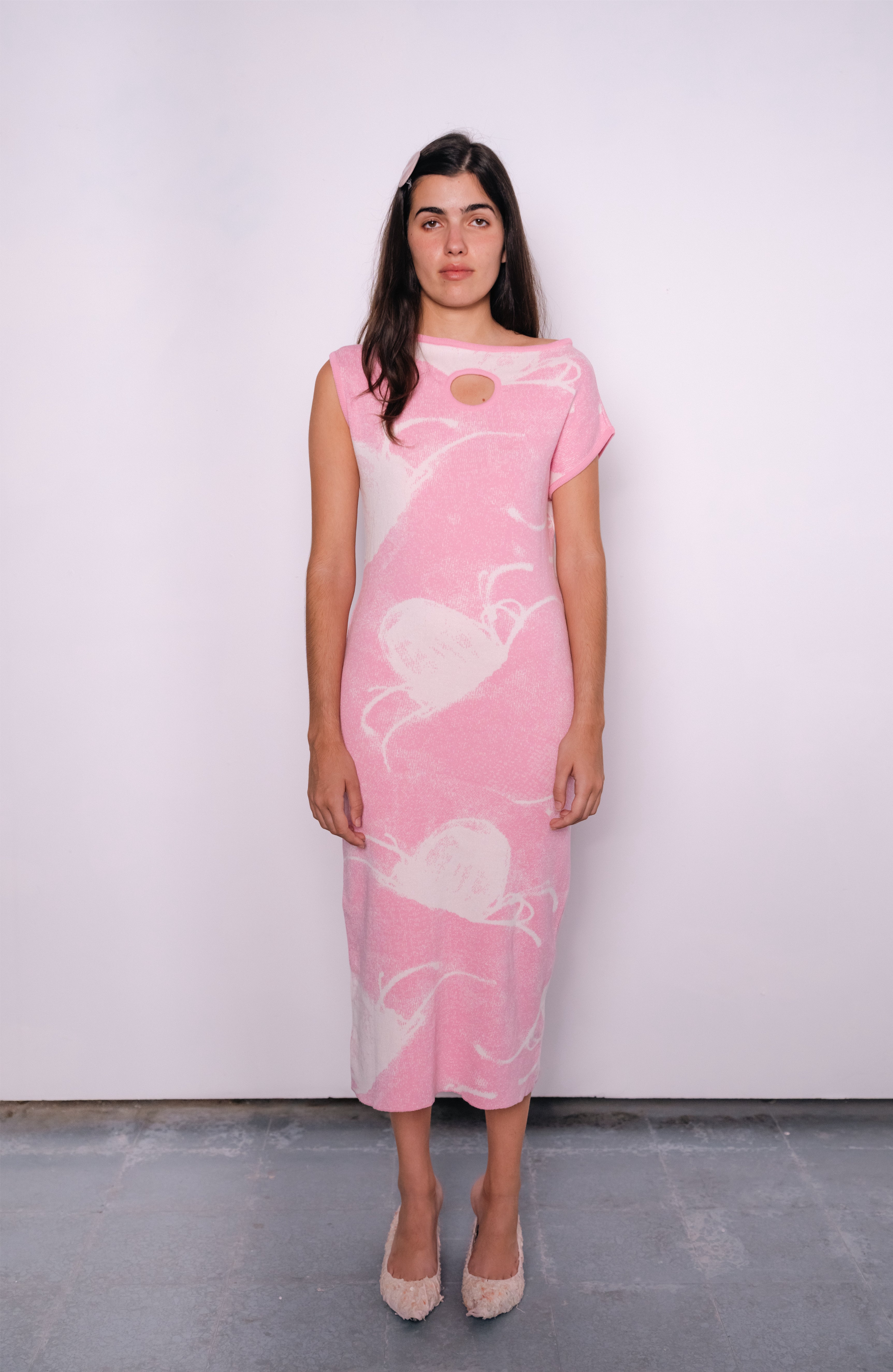 Medusa Cotton Dress in Pink