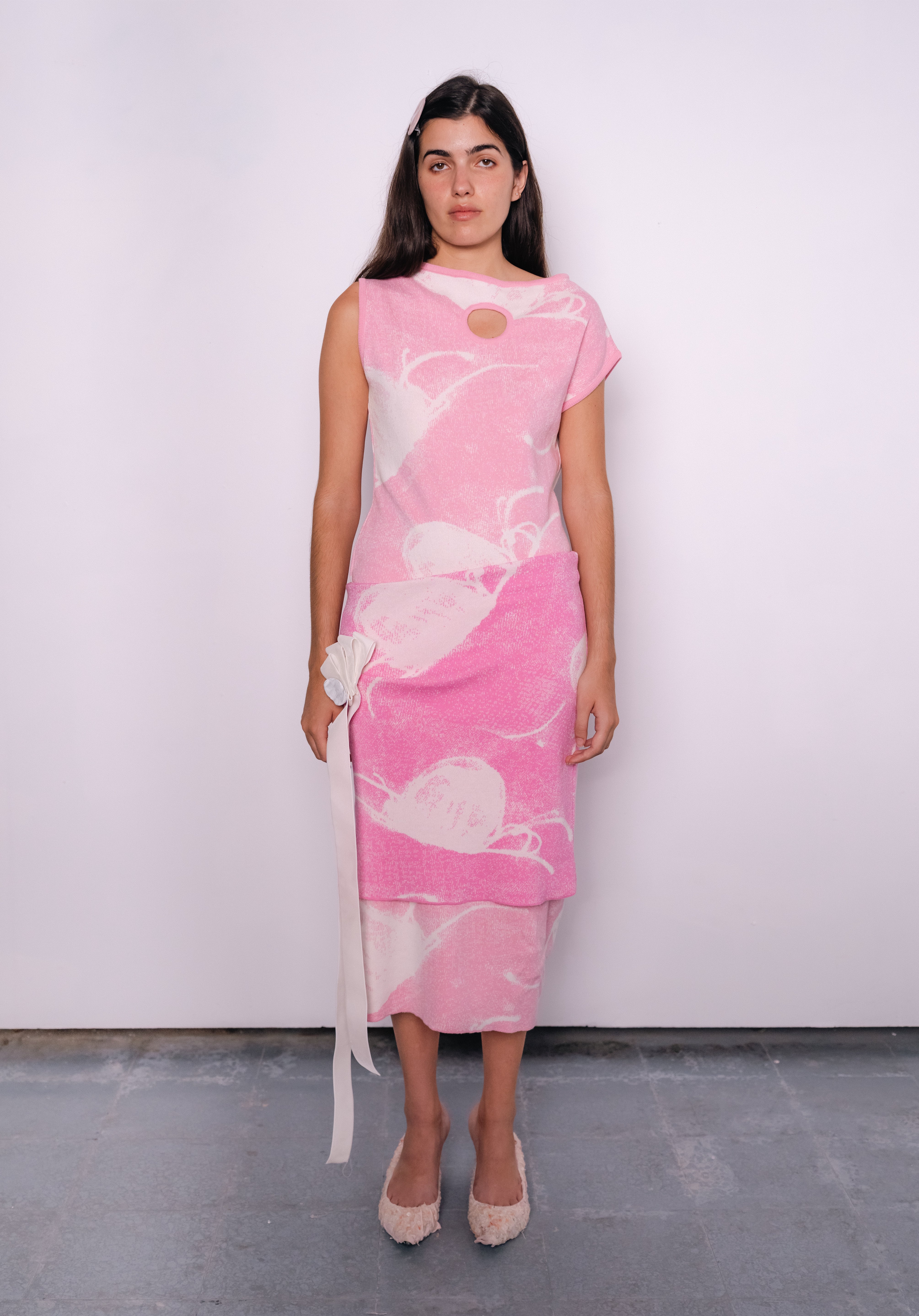Medusa Cotton Dress in Pink