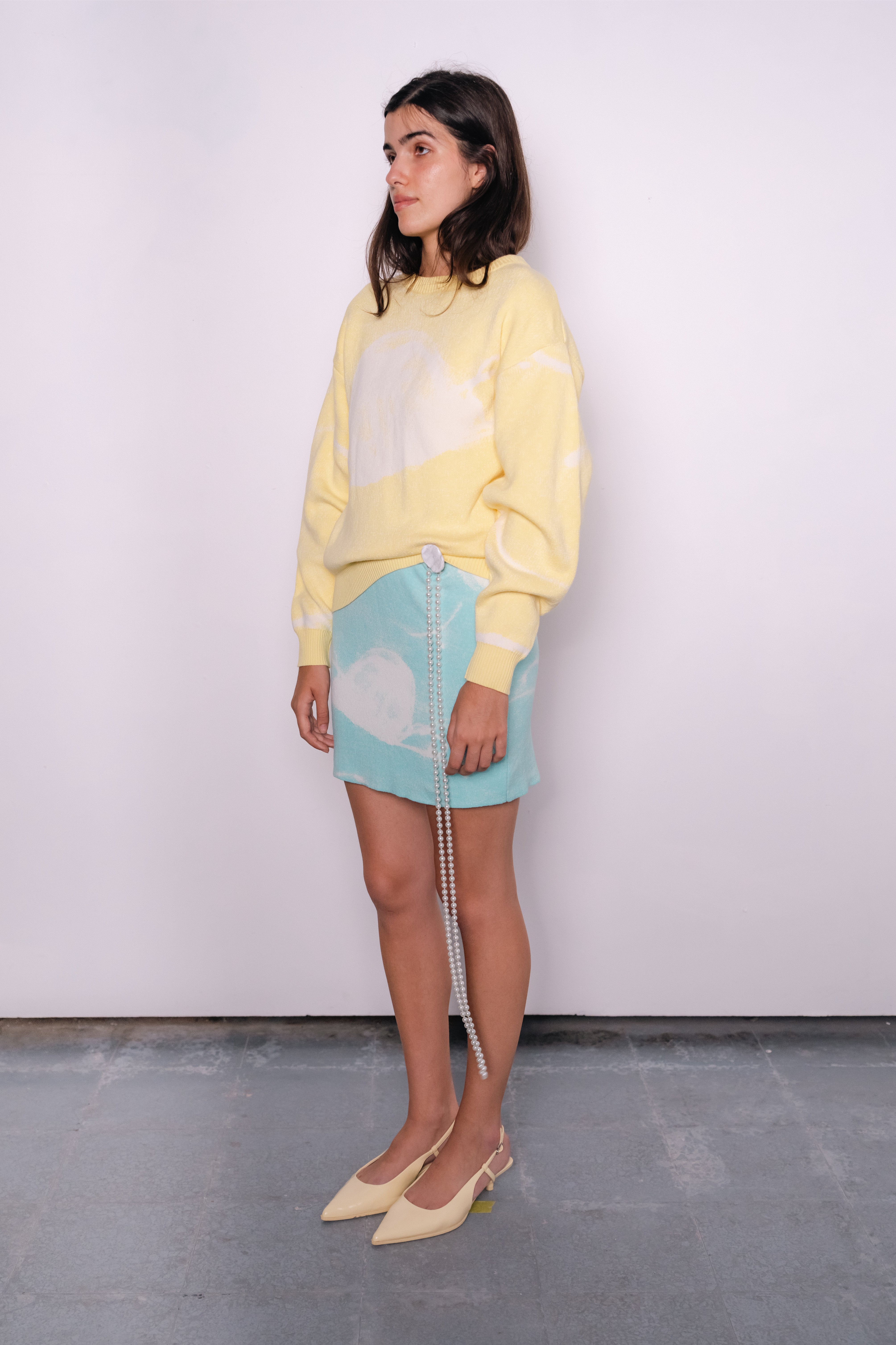 Medusa Cotton Sweater in Yellow