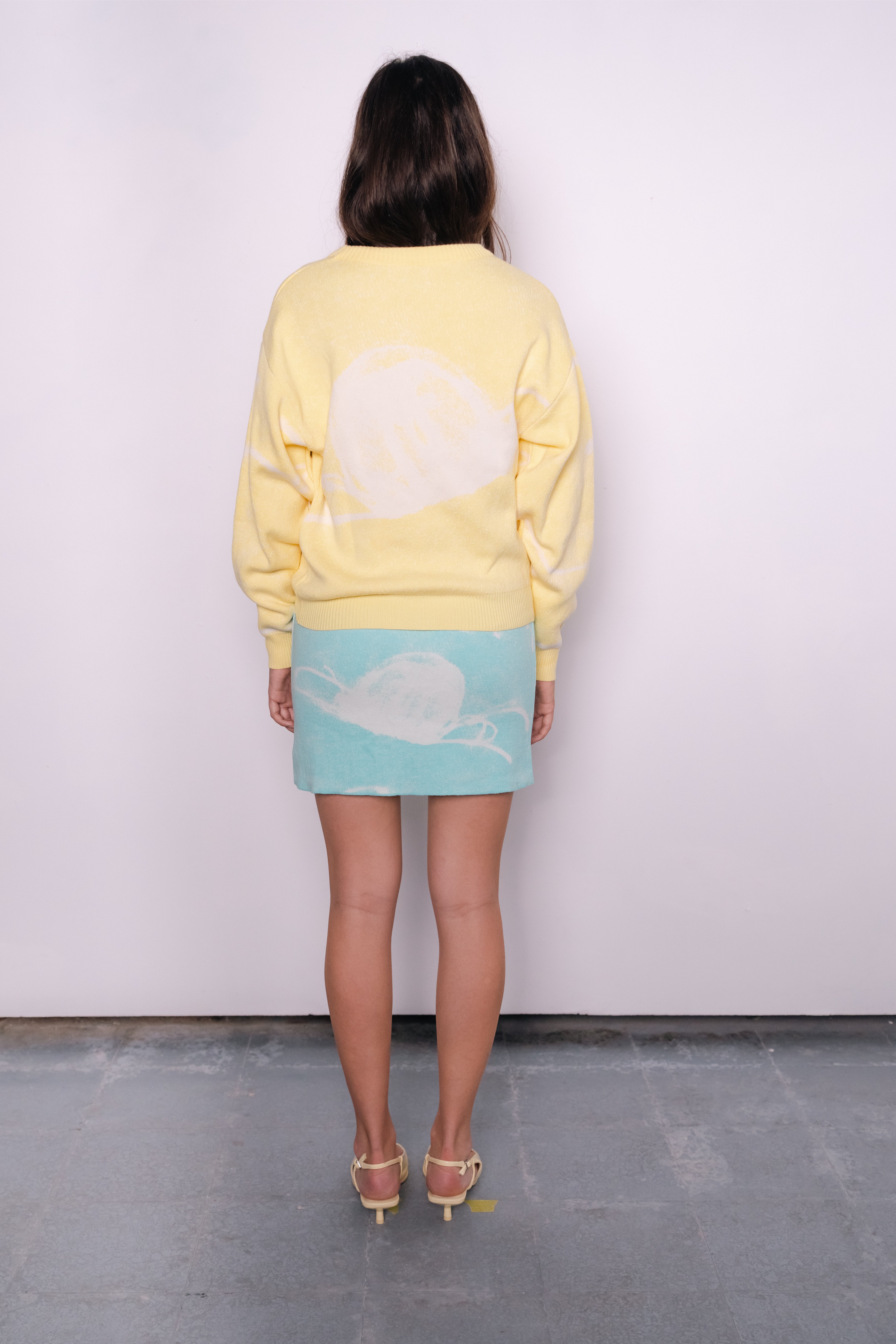 Medusa Cotton Sweater in Yellow
