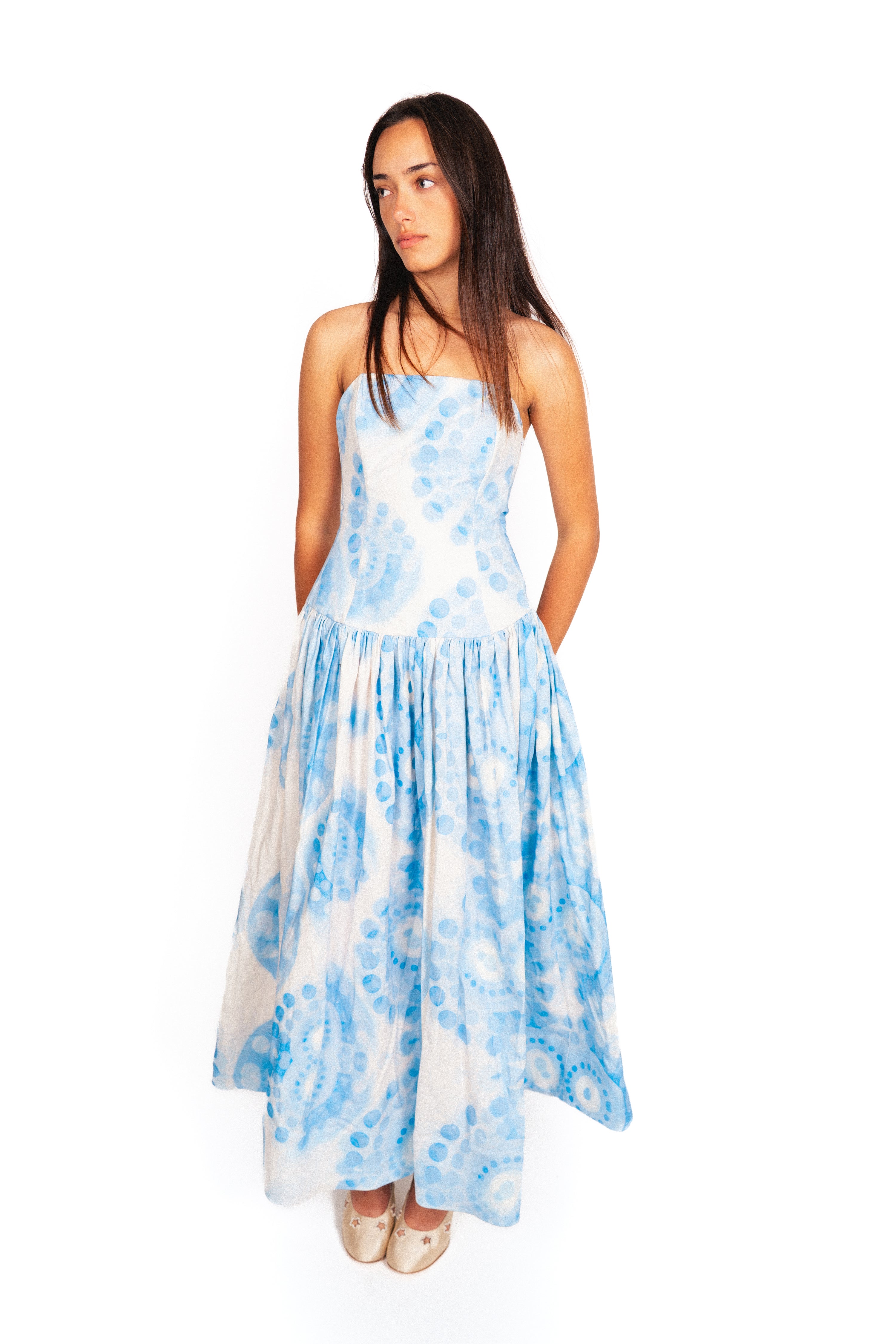 Almada Twill Blue Dress