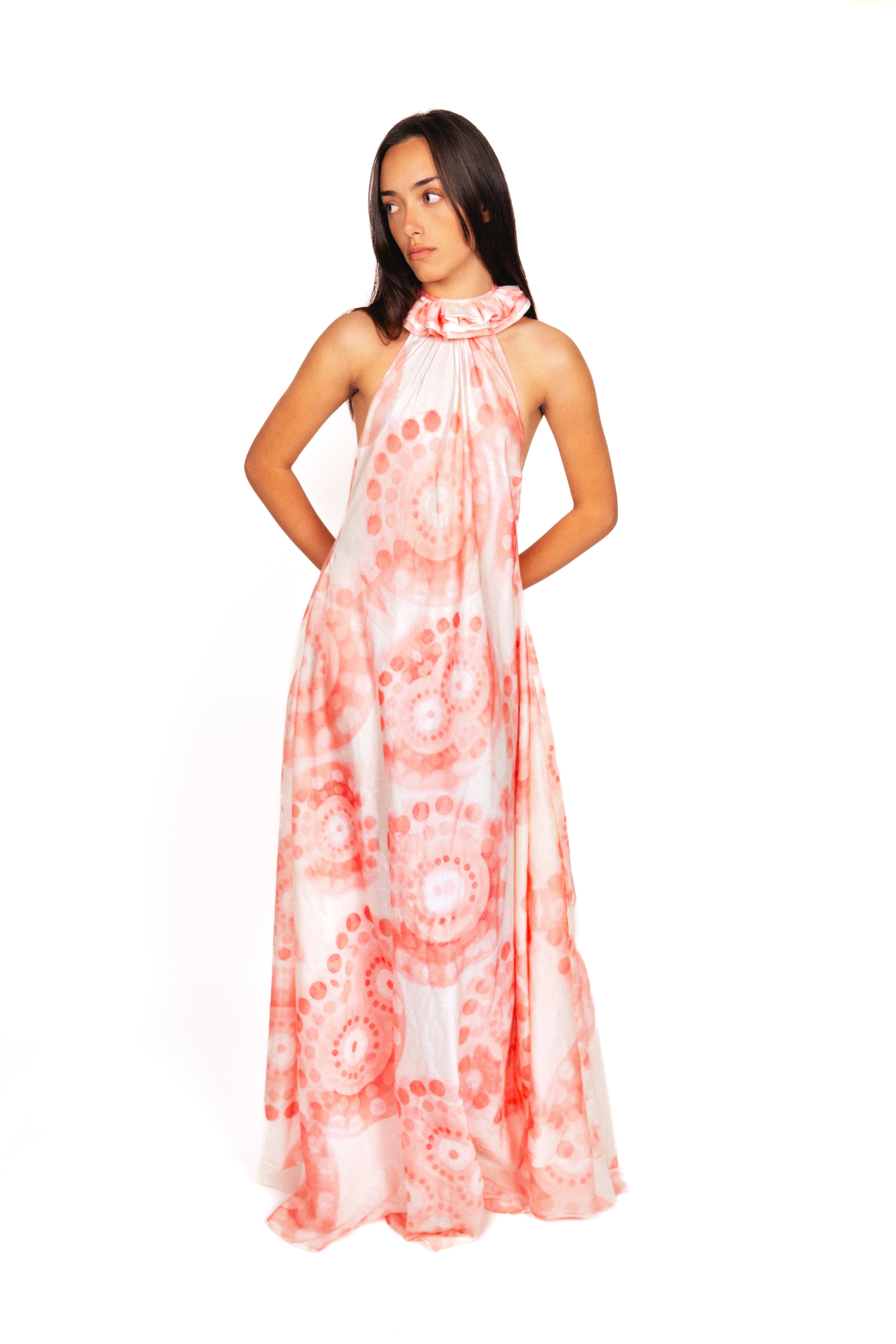 Almada Flowy Dress in Pink