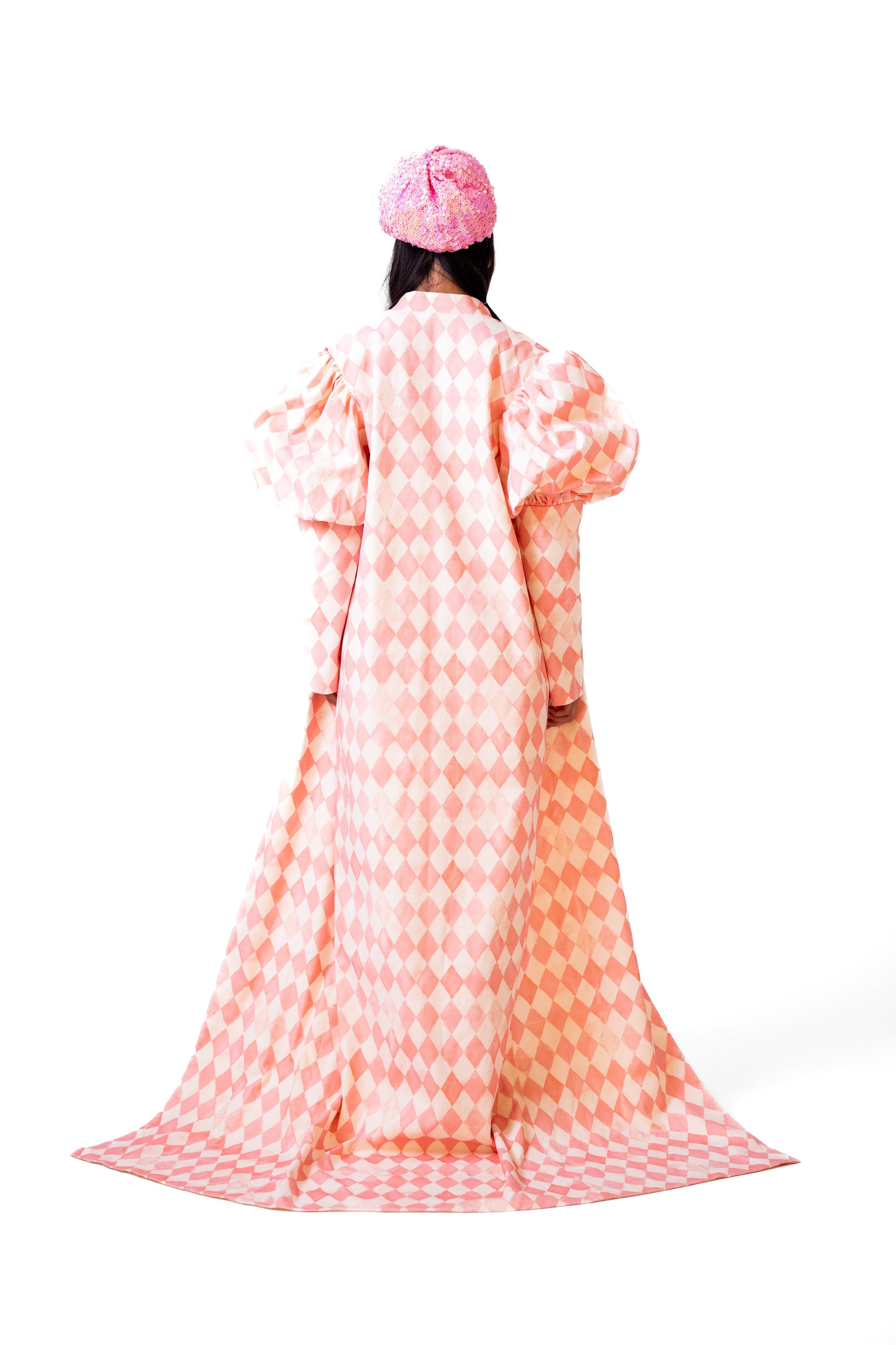 Pink Balloon Sleeves Kimono